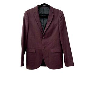 TOPMAN Size US 38 Skinny Suit Jacket Two Button color Berry